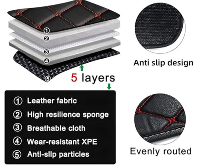 Custom Making Trunk Mats Cargo Mats Fit for 99.9% Sedan SUV All Weather Protection Leather Liners Trunk Mat Cargo Liners (Pink) - color: pink