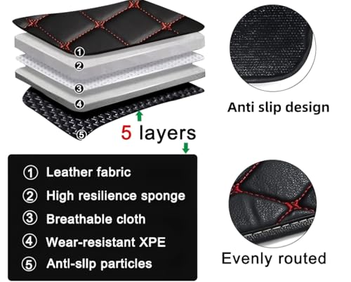 Custom Making Trunk Mats Cargo Mats Fit for 99.9% Sedan SUV All Weather Protection Leather Liners Trunk Mat Cargo Liners (Beige Stripes) - color: Beige stripes