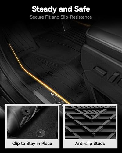 3W Tesla Cybertruck Pickup Trunk Mat Set 2023 2024 2025,TPE All Weather Custom Fit Pickup Frunk Mat Cargo Liner Set, Black - size: 7. Tesla Cybertruck|23-25|Truck Bed Mat Set