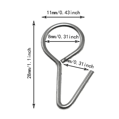 Car Seat Cover Hooks 50pcs Steel Vehicle Seat Pad Fixing Hanger Metal Hooks Car Seat Cover Part, Silver Tone