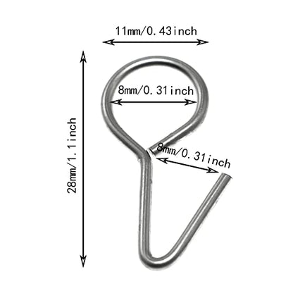 Car Seat Cover Hooks 50pcs Steel Vehicle Seat Pad Fixing Hanger Metal Hooks Car Seat Cover Part, Silver Tone