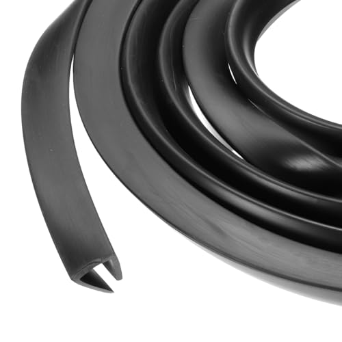 PATIKIL Rubber Edge Trim, 26.2ft x 15mm x 15mm U Channel Rubber Guard Seal Strip Protector Fit for 10mm Edge for Car Doors Hatches Sheet Metal Table Corners Steel Plates, Black - size: Fit for 10" x 26.2ft x 15mm x 15mm