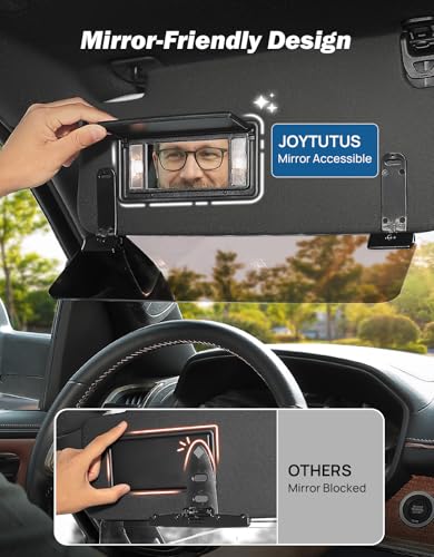 JOYTUTUS Large Sun Visor Extender for SUV Pickup Truck, Polarized Sun Visor Extender Universal Sun Blocker UV400, Adjustable Visor Extension for Car Visor,Double-Clip,Anti Glare Stray Light - size: Large Polarized Extender