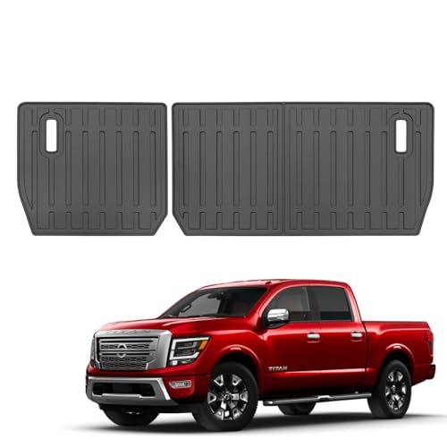 Custom for 2017-2025 Nissan Titan / 2016-2025 Titan XD Crew Cab Rear Seat Backrest Mats All Weather TPE Protection Mat Accessories (for 17-25 Nissan Titan/16-25 Titan XD Crew Cab) - color: for 17-25 Nissan Titan/16-25 Titan XD Crew Cab
