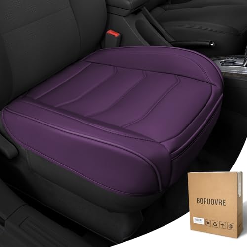 BOPUOVRE Car Seat Cover for Luxury & Comfort - PU Leather, Anti-Slip, Full Wrap Protection with Storage Pocket for Bottom Cushion - Universal Fit for 95% of Vehicles (Purple,1 Piece) - color: Purple, size: 1 piece