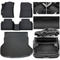 Floor Mats & Trunk Mat for 2025 2026 KIA K4 TPE All Weather Protection Car Floor Mats with Cargo Liners Odorless Anti-Slip Accessories-Black - size: 25-26丨K4 full mat