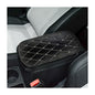 Auto Center Console Pad, PU Leather Car Center Console Box Cushion, Non Slip Soft Armrest Seat Box Cover, Waterproof Vehicle Armrest Protector for SUV, Truck, Car (Rhombic Lattice Black/Beige) - color: Rhombic Lattice Black/Beige