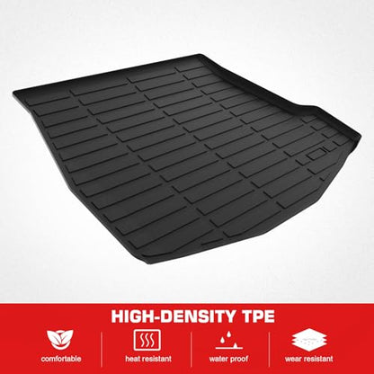 IKON MOTORSPORTS TPE Cargo Trunk Liner, Compatible with 2023-2026 Subaru Solterra/Toyota bZ4X & 2026 Toyota bZ, Custom Fit All Weather Protection Heavy Duty Rear Trunk Tray Cargo Mats Protector, Black