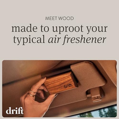 Drift Car Air Freshener – Premium Magnetic Visor Clip Scent Diffuser Featuring Sustainably Sourced Wood and Natural Essential Oils, Luxury Auto Accessories Gifts – Cabana Scent Starter Kit