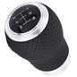 5 Speed Manual Gear Shifter Stick Handle Black Stitched Leather Shift Lever Knob Replacement Fit Most Trucks Cars