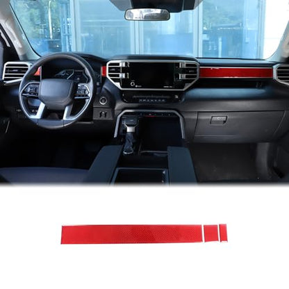 Car Center Control Panel Dashboard Strips Trim Sticker Compatible with Toyota Tundra/Sequoia 2022-2024 Pickup Truck Center Console Molding Panel Cover Dashboard Strip Interior Decoration Accessories - size: Center Control Panel Dashboard Strips Trim