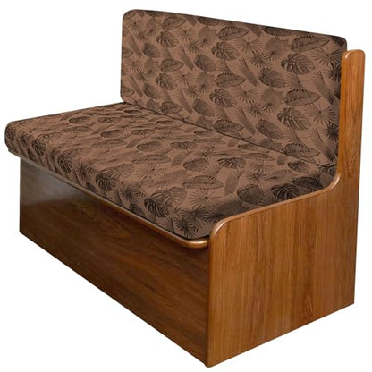 molasofa RV Dinette Cushion Covers, RV Booth Seat Cover Stretchable Camper Cushion Couch Covers Washable Slipcovers for Camper Car Bench (1 Backrest Cover & 1 Bench Cover, Brown Leaves) - color: Brown Leaves, size: 1 Bench Cover & 1 Backrest Cover