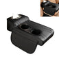 Car Armrest Cushion, Leather Center Console Cover Protector, Multifunctional Storage Pad with Dual Cup Holder, Tissue Box & Side Card Slot, Universal for Most Cars (Black) - color: Black