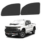 Front Side Window Sun Shade for 2019-2025 Chevy Silverado 1500, Double Cab Crew Cab 4Door, Foldable Window Sunshade Sun Visor Protector, Side Window Shades Sun Shield Blocks UV Rays, Pack of 2 - size: Silver & Black-Fit 2019-2025 Chevy Silverado 1500