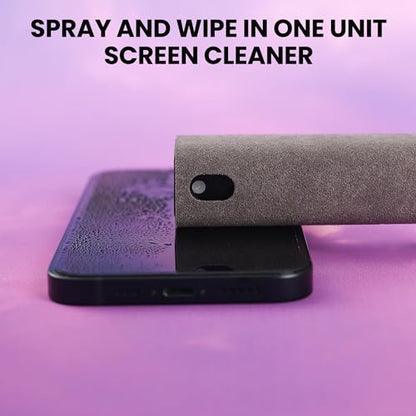 2 Pcs Screen Cleaner Kit, 3-in-1 Touchscreen Mist Cleaner Spray Bottle Tool & Microfiber Cloth for Phone/Laptop/Tablet/TV/Monitor/Car Screens(Pink+Grey) - color: 2 Pcs-Pink+Grey
