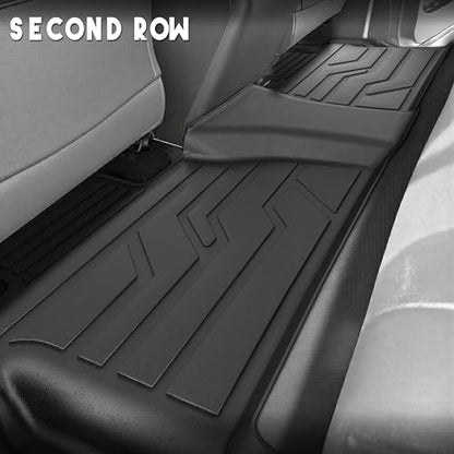 KARPAL Floor Mats Fit for Toyota Tundra 2014-2021 (Only for CrewMax Cab), Custom Fit All Weather TPE Floor Liners, 1st & 2nd Row, Tundra SR/SR5/TRD PRO/Limited Accessories - style: 2014-2021 | For Toyota Tundra CrewMax Cab | 1st & 2nd Row