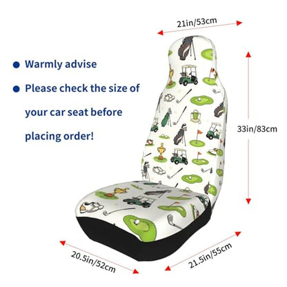 Golf Front Seat Covers 2 Pack, Vehicle Seat Protector Car Mat Covers, Fit Most Bucket Seats - color: Golf