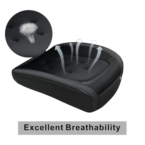 KAYI 2 Pack Car Seat Cover, Memory Foam Car Seat Cushion, Non-Slip Bottom Breathable Seat Cover, Relieve Tailbone Pain, Suitable for 95% of Vehicles - color: 2 Pack Black