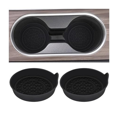 Mandark Car Cup Holder Coaster, 2.75 Inch Non-Slip Vehicle Cup Holder Insert Mats, Dustproof Automotive Interior Console Cup Insulated Pads Accessories, Universal for SUV, Sedan, Truck (Black) - color: Black