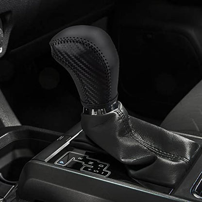 Auto Car Leather Gear Shift Knob Cover Trim for Toyota Highlander 2014-2019/ Tacoma 2016-2022 Accessories - color: B