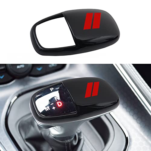 Gear Shift Knob Head Cover for Dodge Charger Accessories 2015-2023 Challenger 2015-2024 Durango 2016-2025 2026 ABS Interior Shell Insert Decoration Protector Gear Shifter Cover (Red Trim) - color: Red