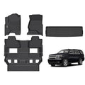 GINOWY- Floor Mats & Cargo Liner for Chevy Tahoe 2015-2020 & GMC Yukon (Only for Bucket Seat) TPE All Weather Protection Tahoe Car Mats, Non-Slip Trunk Mat Waterproof Accessories Floor Liners Black - style: 5) for Chevy Tahoe 2015-2020 Full Set
