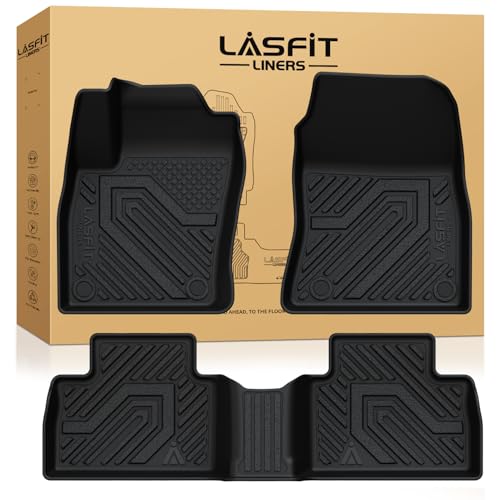 LASFIT Floor Mats for Nissan Kicks 2025-2026, Custom Fit All Weather Protection TPE Easy Clean No-Curling Durable Floor Liners for 2025-2026 Kicks S/SV/SR 1st & 2nd Row Car Mats, Black
