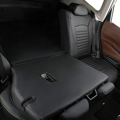 EKR Custom Fit CX5 Car Seat Covers for Select Mazda CX-5 Touring,Grand Touring,S Select,Carbon Turbo,2017-2025 Rear Row 40/60 Split W/Armrest - Leatherette (Black) - color: Leather (Black), size: 2017-2025 CX-5 Rear 40/60 Split W/Armrest