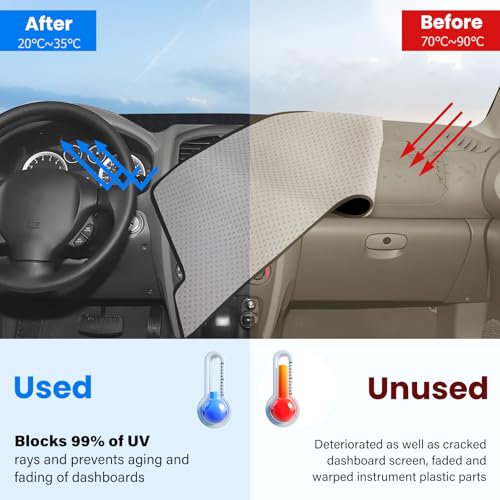 Dash Cover Mat Compatible with Hyundai Santa Fe 2001-2006 Car Interior Dashboard Cover Mat Nonslip Dashmat Sunshade Glare UV Rays Protector Accessories Custom Fit - size: Compatible with Santa Fe 2001-2006