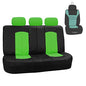 FH Group Highest Grade Faux Leather Split Bench Seat Cover, Rear Set – Universal Fit for Cars Trucks & SUVs (Green/Black) PU008013 - color: Green, size: Rear Set