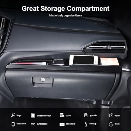 Passenger Dashboard Organizer Tray Compatible with Subaru WRX 2022-2024/ Crosstrek 2024 2025 Passenger Storage Organizer Mat Glove Box Storage Organizer Tray Anti-Slid Pad Interior Accessories