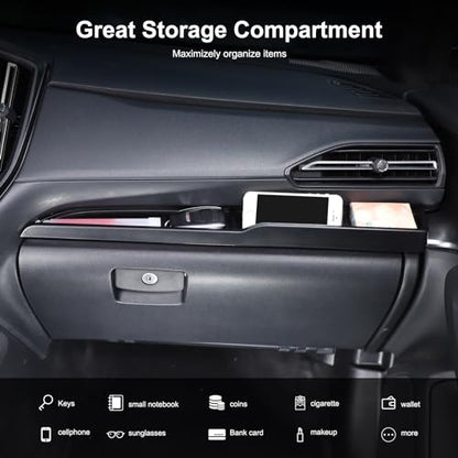 Passenger Dashboard Organizer Tray Compatible with Subaru WRX 2022-2024/ Crosstrek 2024 2025 Passenger Storage Organizer Mat Glove Box Storage Organizer Tray Anti-Slid Pad Interior Accessories