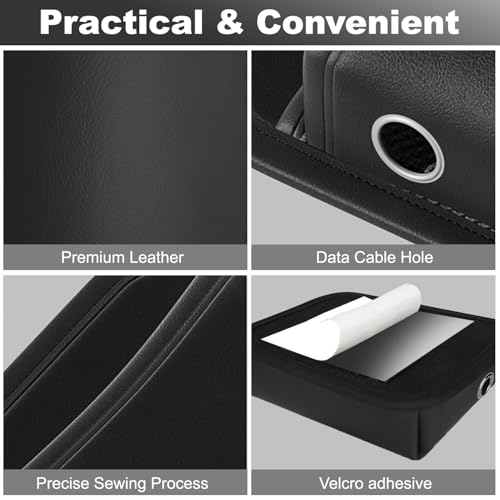 2Pcs Car Side Pocket Organizer, Universal Leather Mini Storage Bag for Cell Phone, Wallet, Key, Glasses, Multifunctional Car Organizer Accessories for Car Seat, Door, Window, Console, 7*4.3*2.2inch