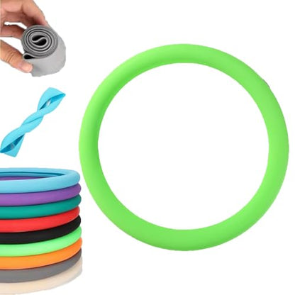 Car Steering Wheel Protective Cover, Cool Non-Slip Silicone Steering Wheel Protector, Universal Fit for Most Cars (Luminous Green) - color: Luminous Green