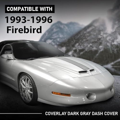 ALLGOOD Dash Cover Compatible with Pontiac Firebird 1993-1996, Dashboard Cover Dash Bezel Trim, Dark Gray