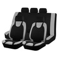 Car Seat Covers Full Set, Split Waterproof Polyester Mesh Vehicle Front and Rear Seat Protectors, All-Weather Automotive Interior Chair Cushion, Universal for Automobile RV Truck (Grey) - color: Grey