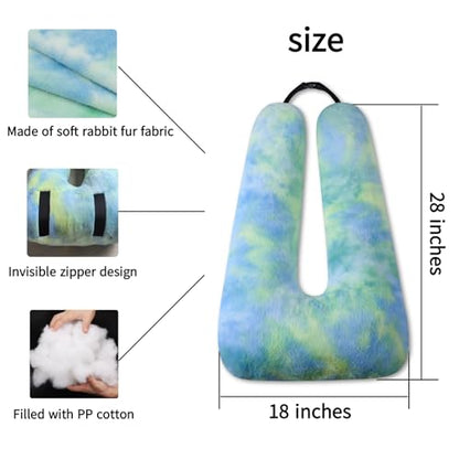 Travel Pillow Car Pillow Kid Car Sleeping The Sleeping Aid for Adults and Kids on Road Trips Kids Travel Pillow Colorful Green - color: B-colorful Green