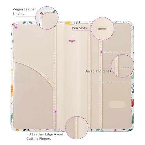 CoBak Car Registration and Insurance Holder - Vehicle Glove Box Car Organizer,Auto Truck Comparment Accessories Case with Magnetic Closure for Driver License,Cards - color: L-Meadow Delight