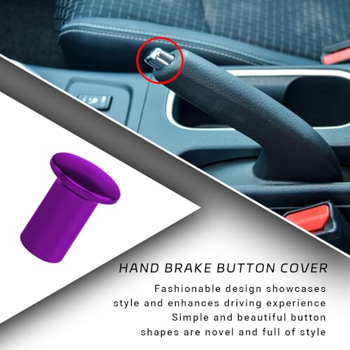 2PCS Turn Knob Drift Button, Car Push Button Hand Brake Cover, E-Brake Handle Handbrake Emergency Cover, Aluminum Alloy Handbrake Spin Turn Knob Button Compatible with GT86, BRZ, FRS