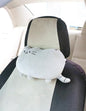 2PCS Cuddly Cat Car Headrest Pillow Neck Pillow Cushions (Grey) - color: Grey