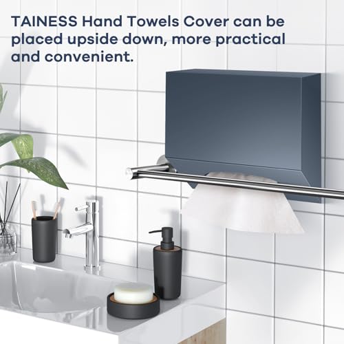Acrylic Hand Towel Box Cover Compatible with Kleenex Disposable Hand Towels Wall-Mounted Paper Towel Dispenser Suitable for Tabletop, Bathroom, Car, and Office Use Valentine's Day Gifts (Grey) - color: Grey