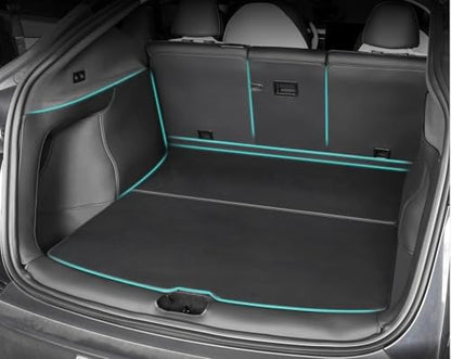 Compatible with 2026 Tesla Model Y Juniper Refresh 5-Seat Full Coverage Trunk Liner Heavy Duty Dog Mat Protector Cover Cargo Liner All Weather Waterproof (Black) - color: Black with Black Stitching, size: 2026 Juniper Full Coverage Cargo Mat#1