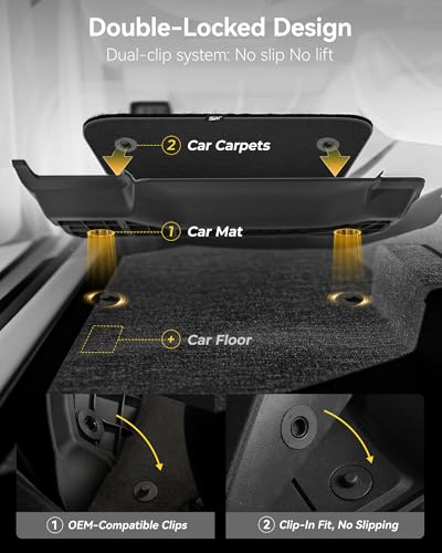 3W Floor Mats & Carpet Fit Toyota Tundra 2014-2021 (Only for CrewMax Cab) TPE All Weather Custom Fit Floor Liner for Toyota Tundra 1st and 2nd Row Full Set Car Mats, Black - style: 8. Tundra|14-21|Floor Mats&Carpet
