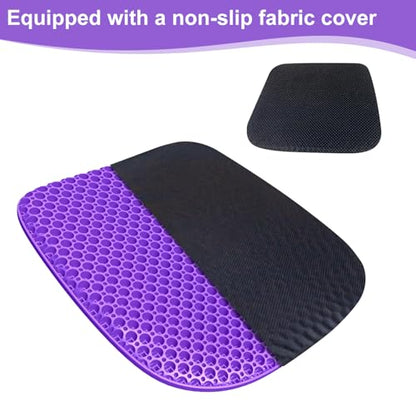 Large Gel Seat Cushion for Long Sitting with Non-Slip Cover, Soft & Breathable, Seat Cushion for Chair, Car, Office, Desk Chair, Wheelchair (18" x 17") - size: 18" x 17"