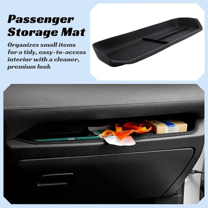 CARFIB Driver Storage Box Organizer Mat Fit for Toyota RAV4 2025-2019 Passenger Side Mats Glove Box Organizer Tray Interior Insert Accessories - style: Driver + Passenger
