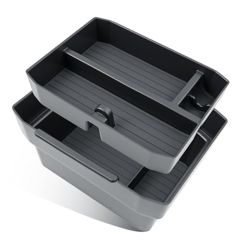 BIBIBO 2Packs for 2026 Subaru Outback Center Console Organizer 2026 Subaru Outback(Premium,Limited,Touring,Wilderness,Limited XT,Touring XT) Console Tray 2026 Outback Console Insert Tray-Double Layers - color: Black-Double Layer Organizer