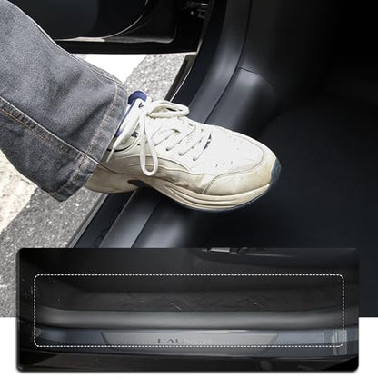 TOPABYTE 8Pcs Door Sill Protector for Tesla Model Y Juniper 2025 2026 Front and Rear Door Pedal Kick Protection ABS Material Door Entry Guard Anti-Kick Full Protect Door Entry Cover