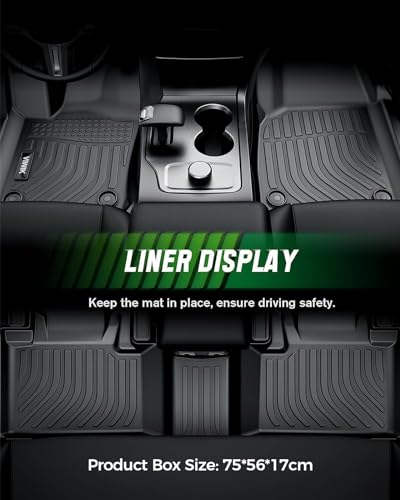 VIWIK Floor Mats Compatible for 2014-2019 Highlander, Car Mats All Weather Protection Custom Floor Liners Full Set Include Front, Rear and Third Row, Automotive Floor Mats TPE Black - style: Fit for 2014-2019 Toyota Highlander 7/8 Seat
