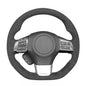 MEWANT Hand Sewing Breathable Car Steering Wheel Cover for Subaru WRX 2015-2021 / WRX STI 2015-2021 Steering Wheels Accessories for Subaru WRX (STI) - color: style-16：Black Alcantara + Red Thread