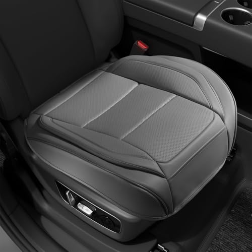2Pcs Car Seat Cover Front PU Leather Seat Covers Universal Bottom Seat Covers for Most Vehicles,Sedan,Truck,SUV,21.26 inches in Length and 21.26 inches in Width (Gray-Front Bottom 2 Piece) - color: Gray-Front Bottom 2 Piece